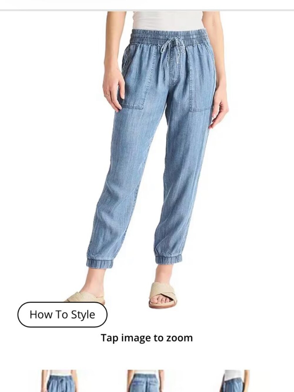 Splendid Lakeside Indigo Flap Pocket Joggers - Size S